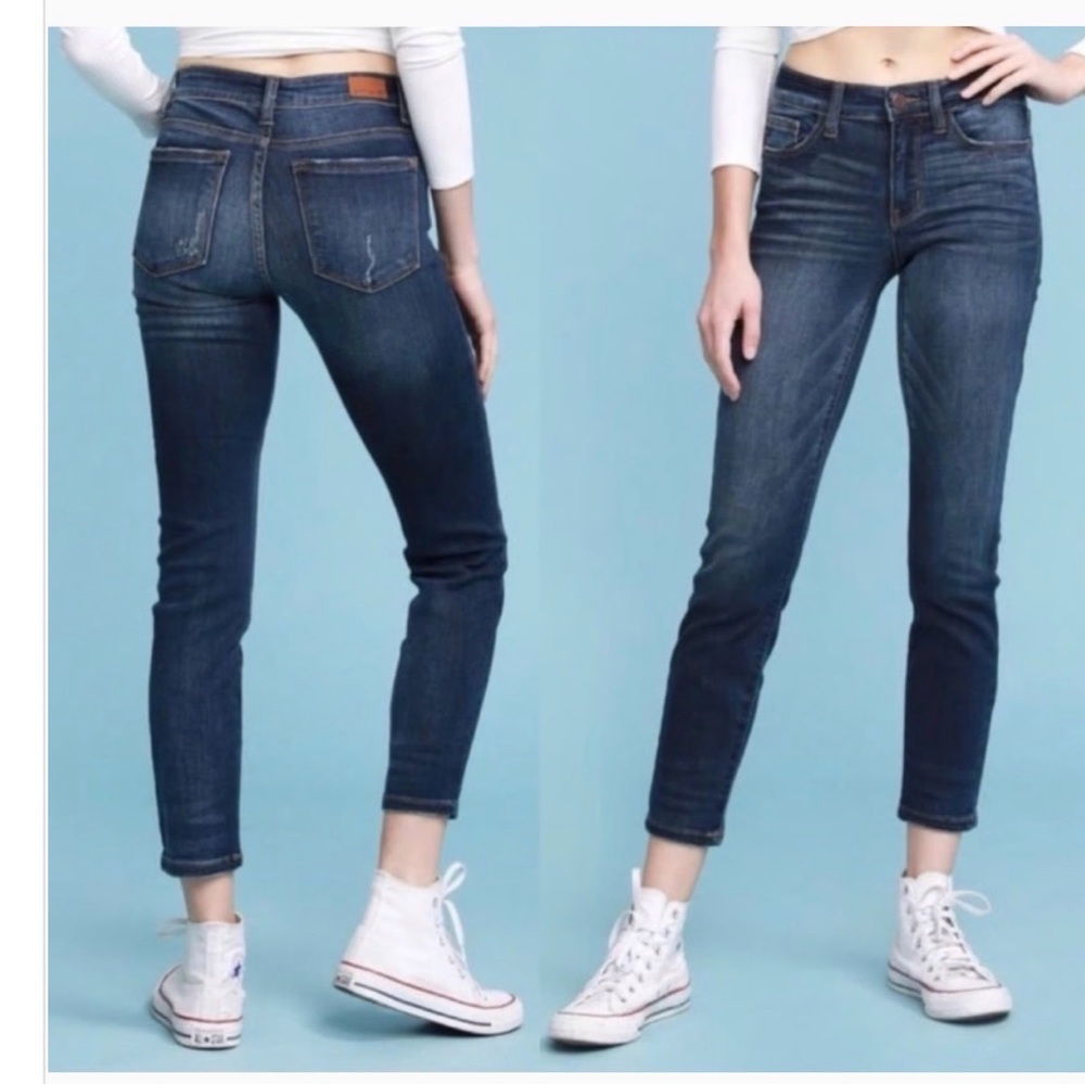Judy Blue mid rise relaxed fit ankle jeans 5 27